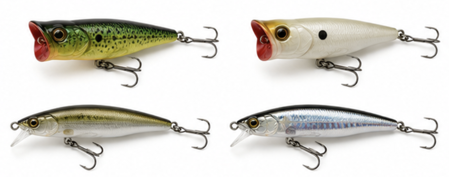 Topwater bait on a rod